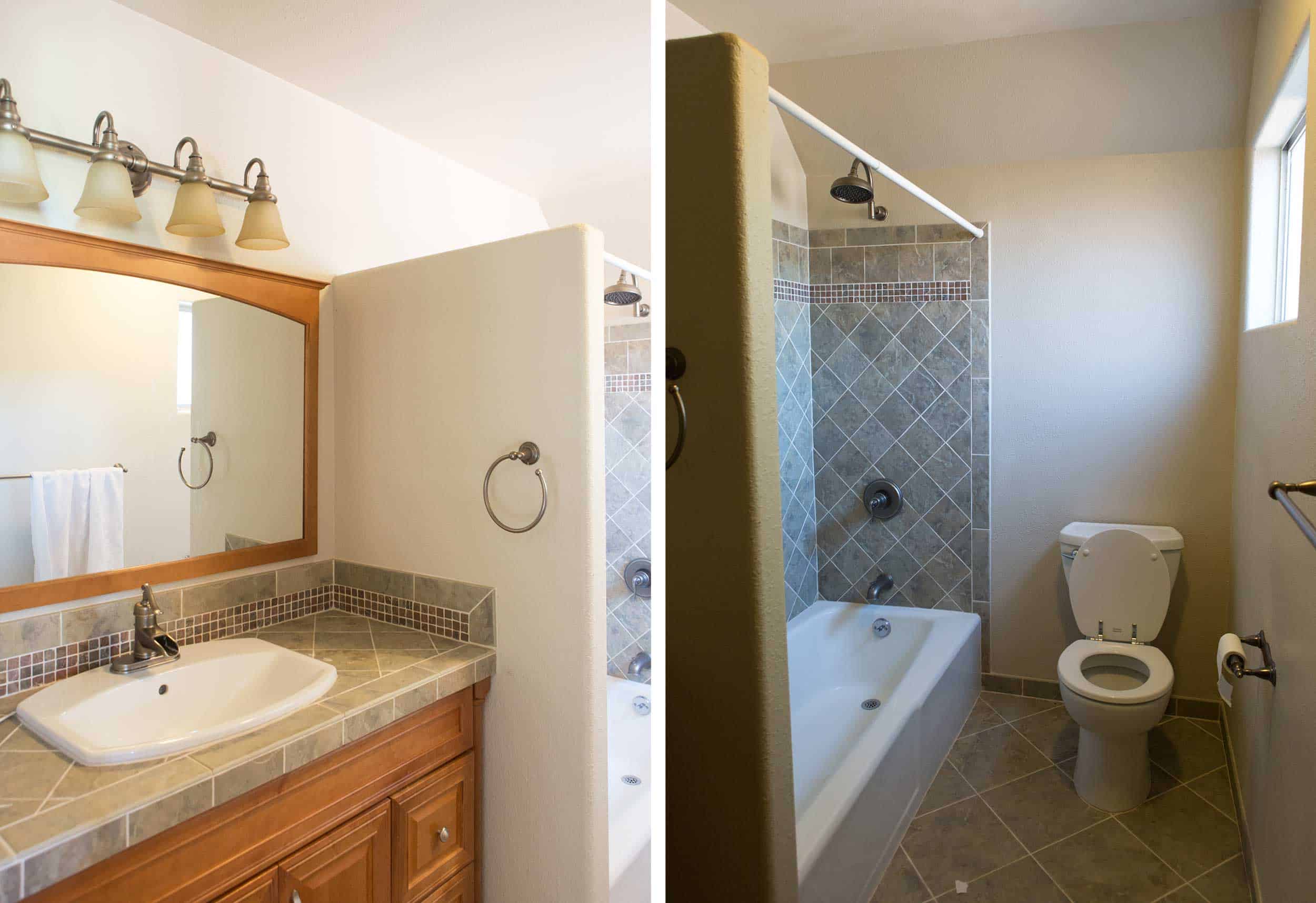Upstairs Hall Kids Bath Reveal B&a 2