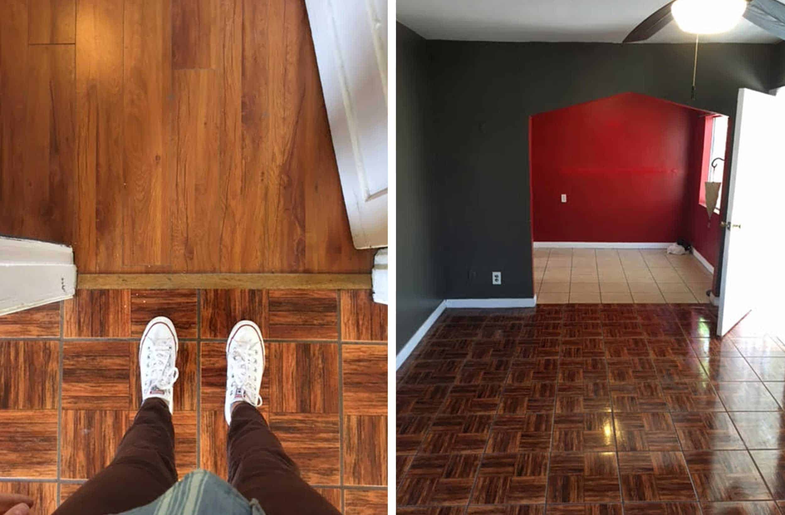 Mixed Floors + Living Room