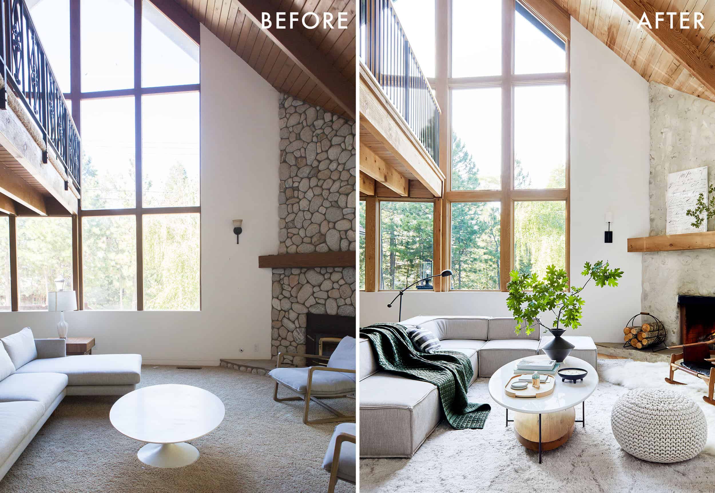 Emily Henderson Mountain House Marvin Windows Living Room Side By Side