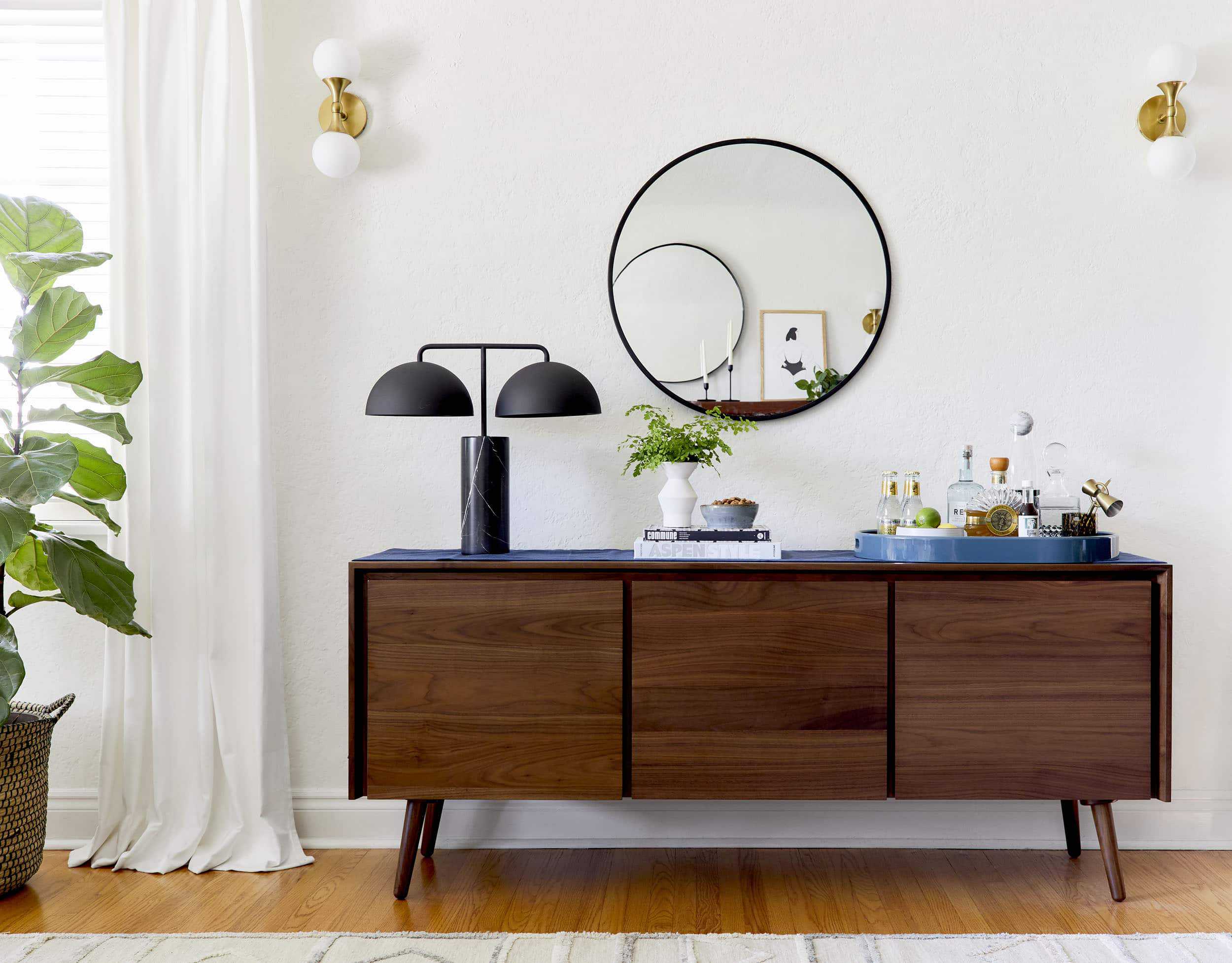 How To Style A Bar Credenza 1