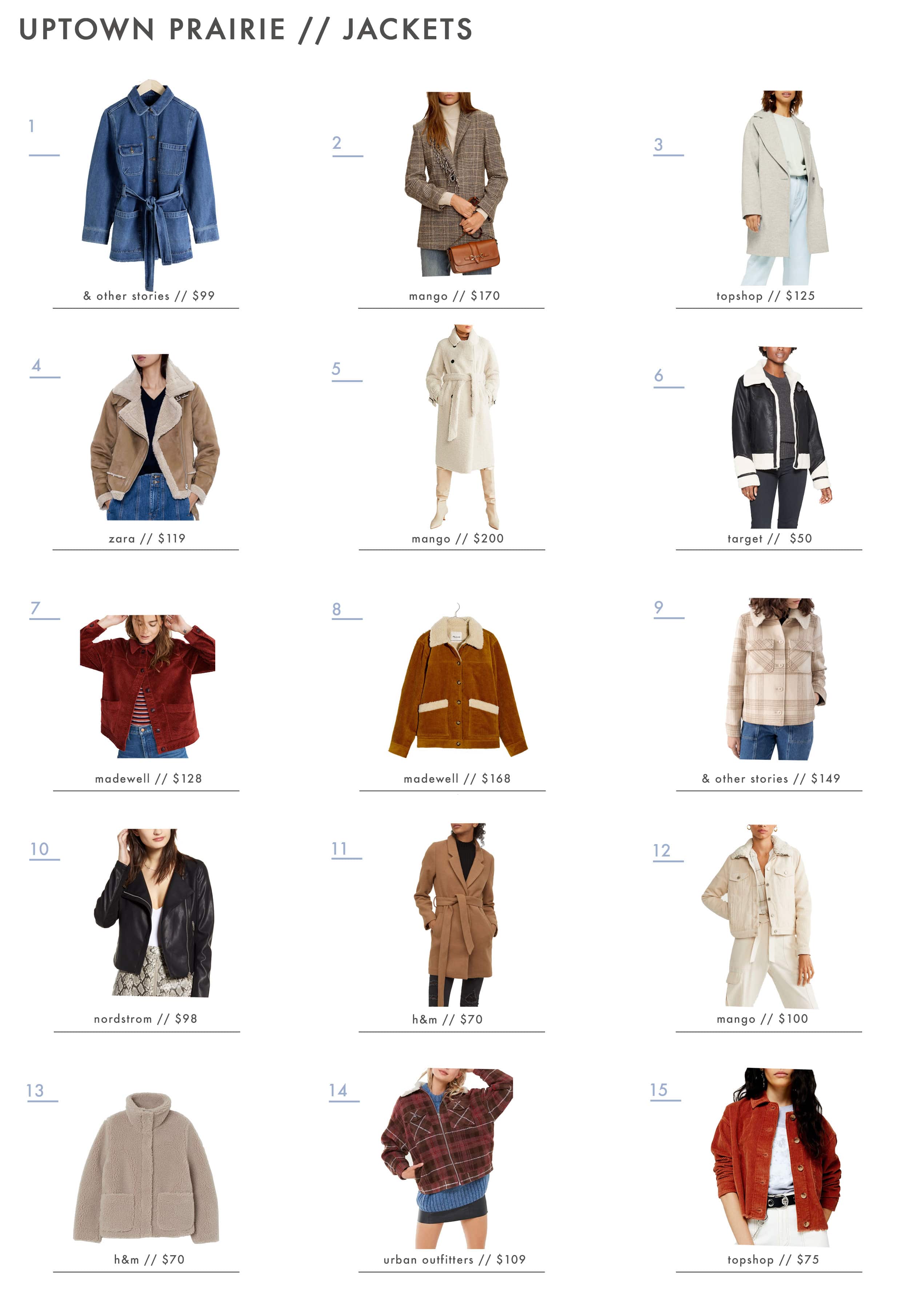 Emily Henderson Affordable Prairie Fashion Trend Jackets