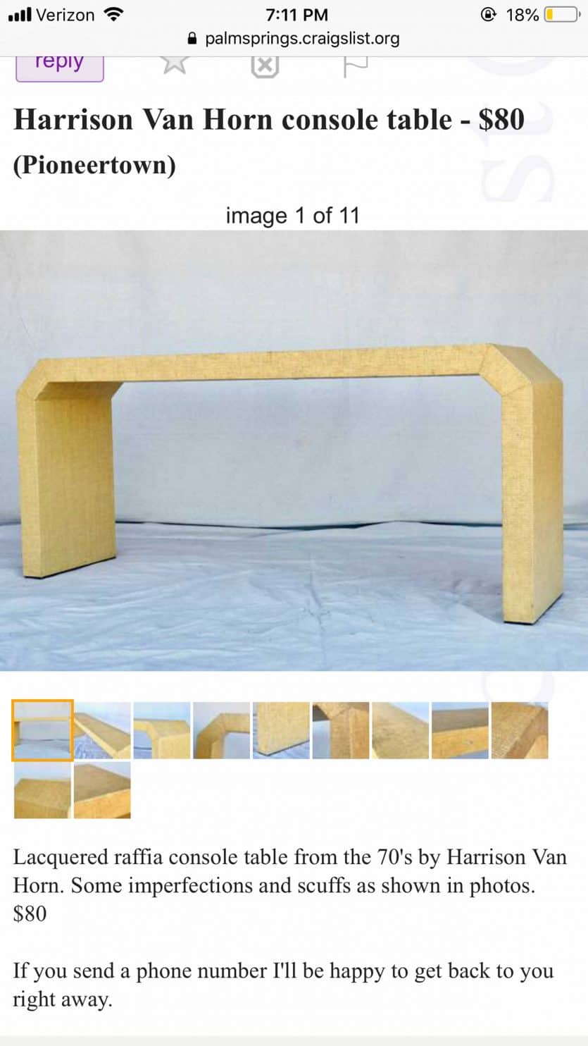 Raffia Table