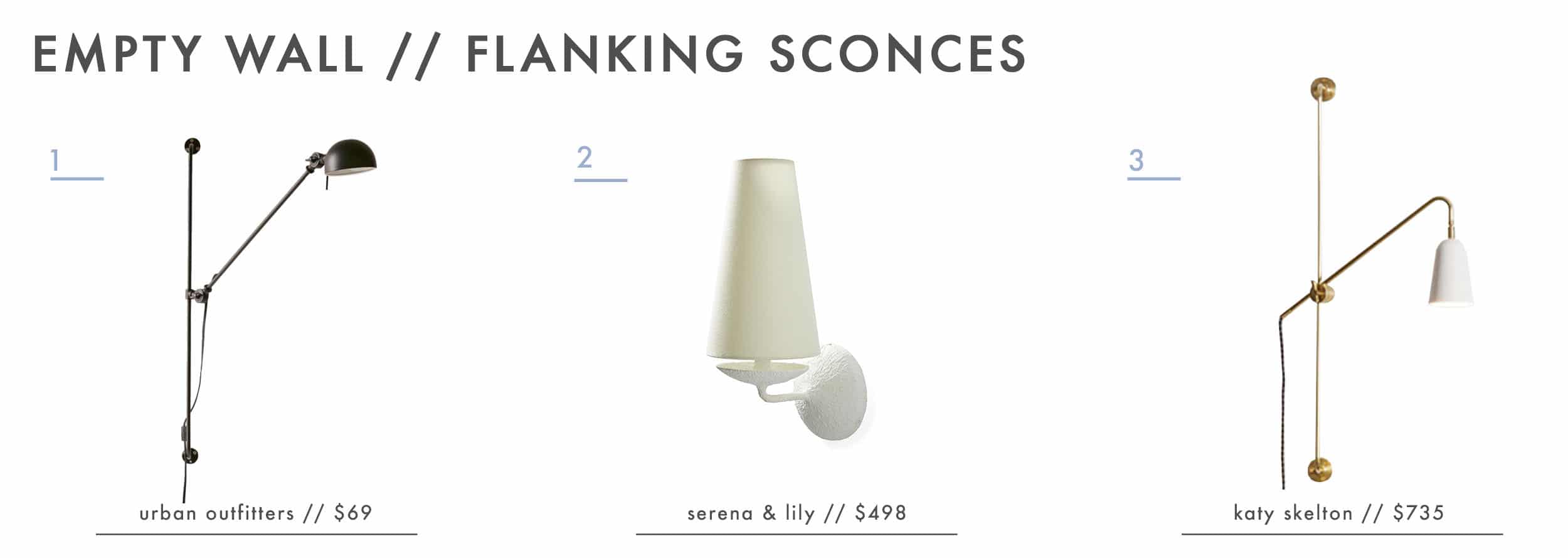Emily Henderson Design Agony Empty Wall Living Room Flanking Sconces