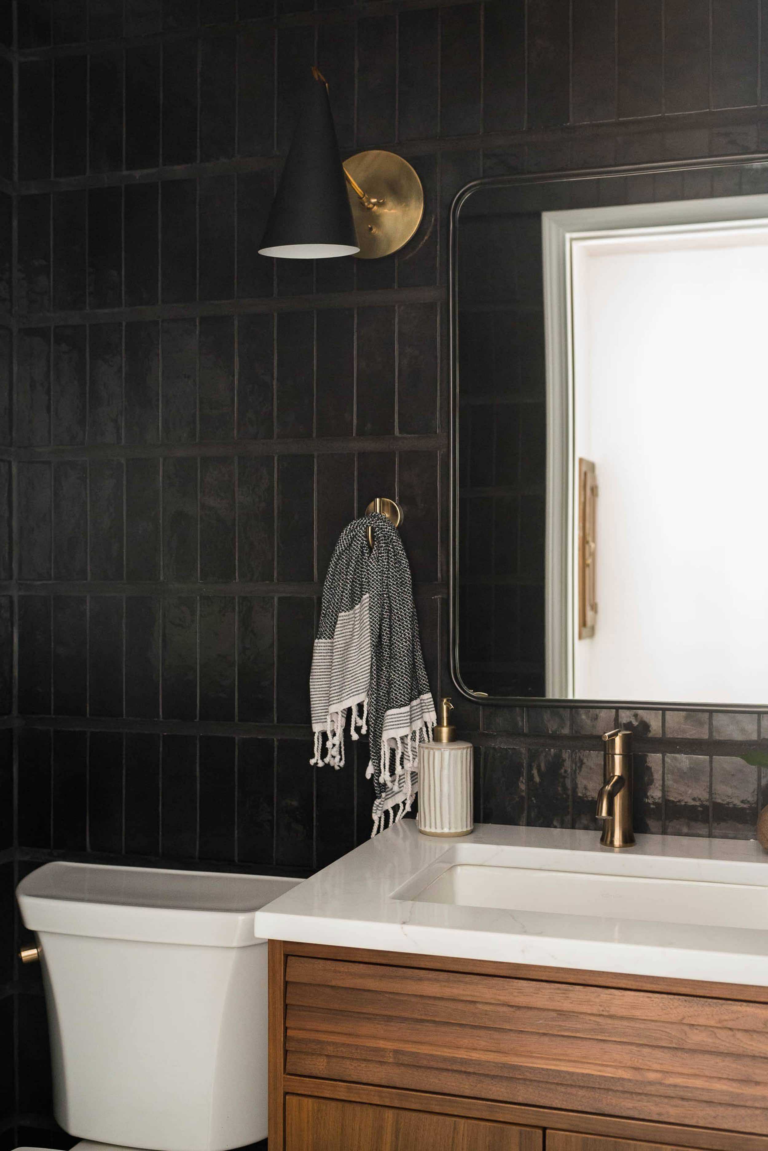 Modern Powder Room Reveal 8 Of 8