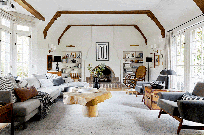 Emily Henderson Living Room Options Gif