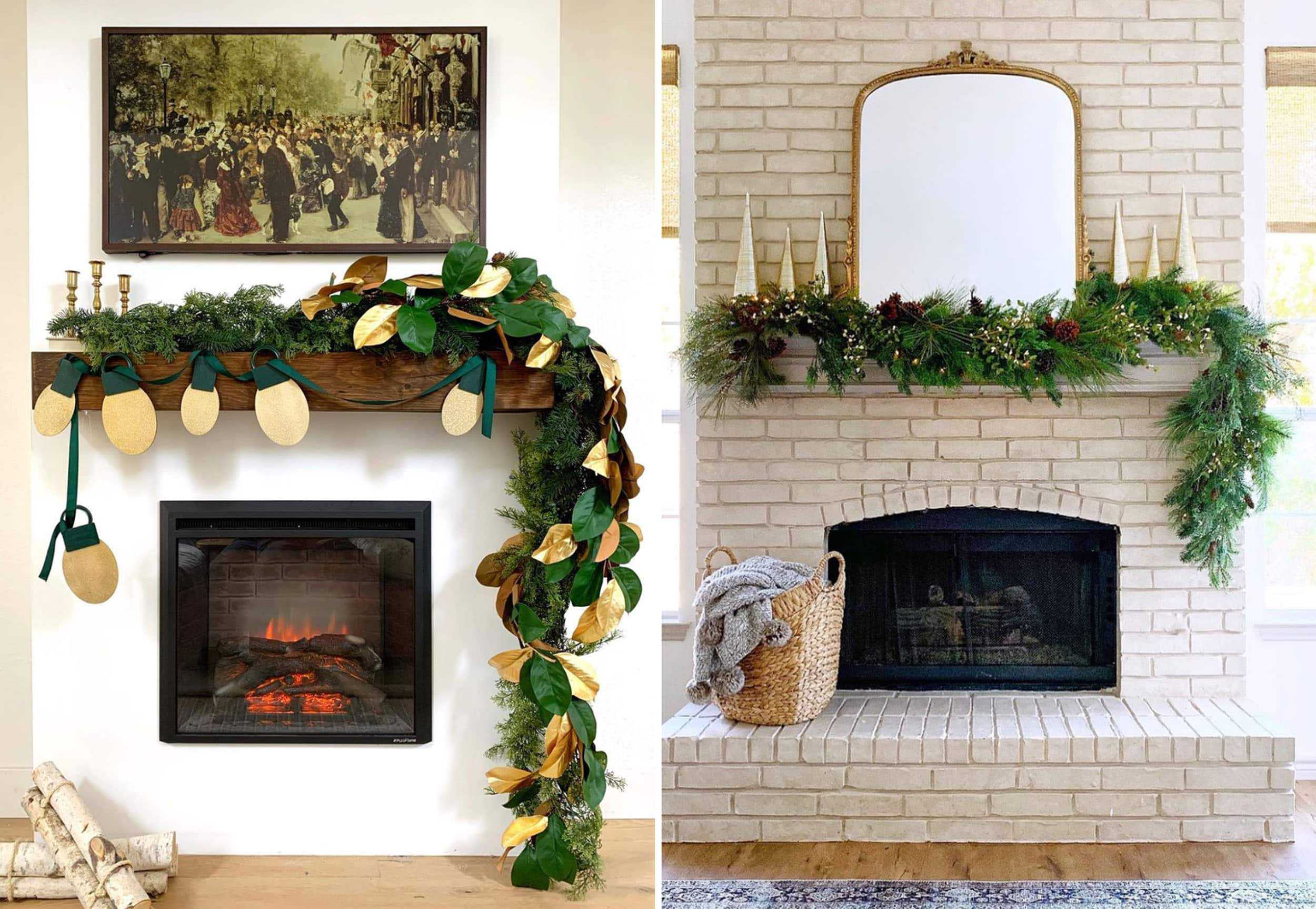 Emily Henderson Holiday 2019 New Decor Ideas Asymmetrical Garland