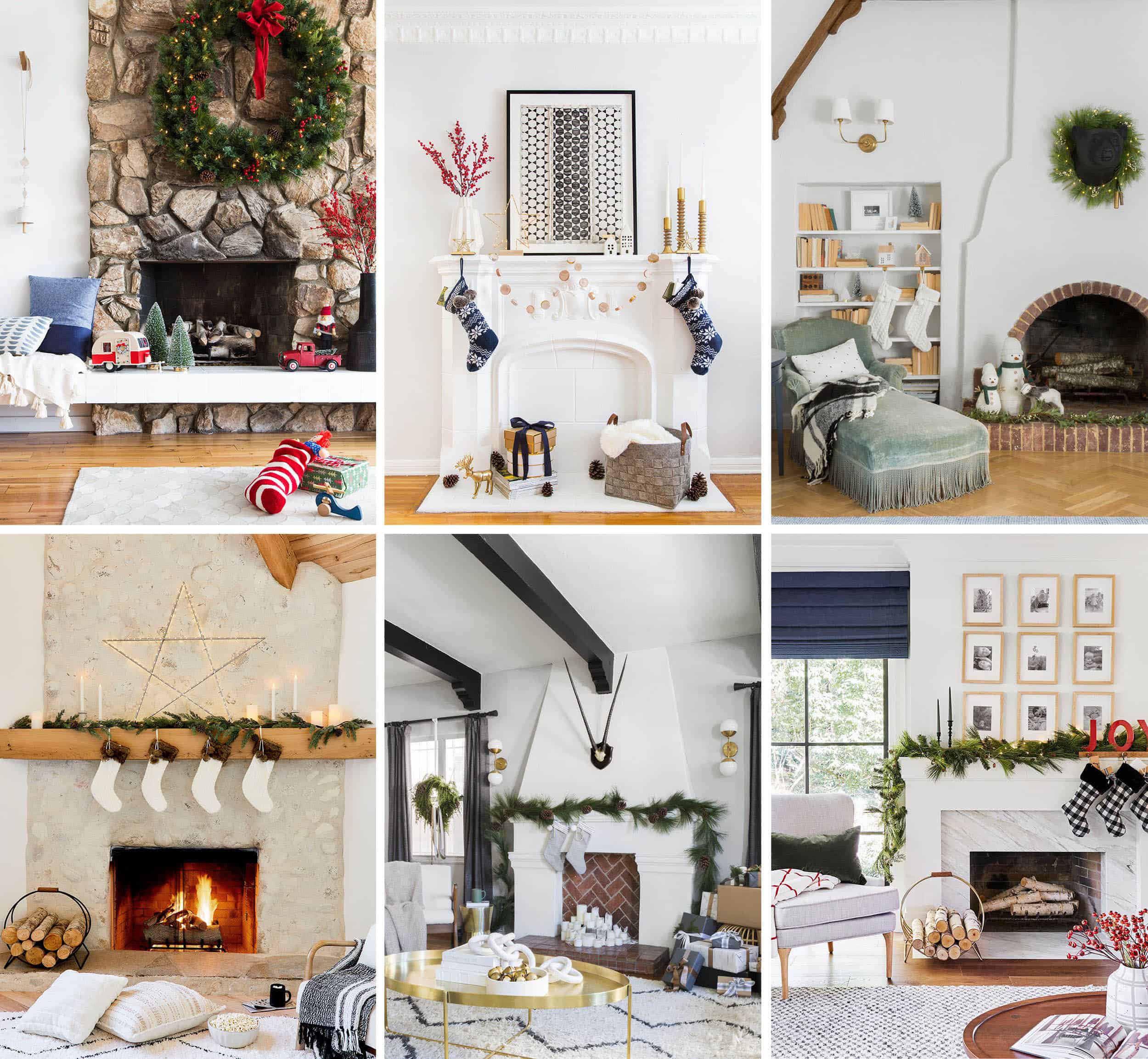 Emily Henderson Holiday Vignettes Mantels