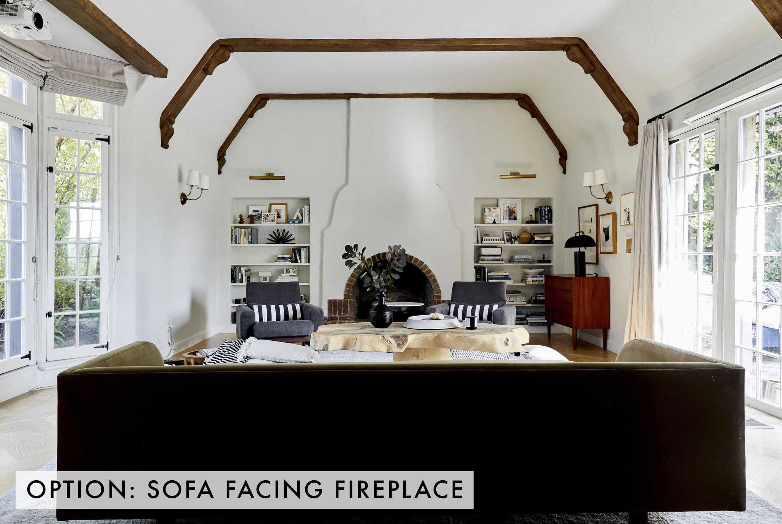Sofa Facing Fireplace