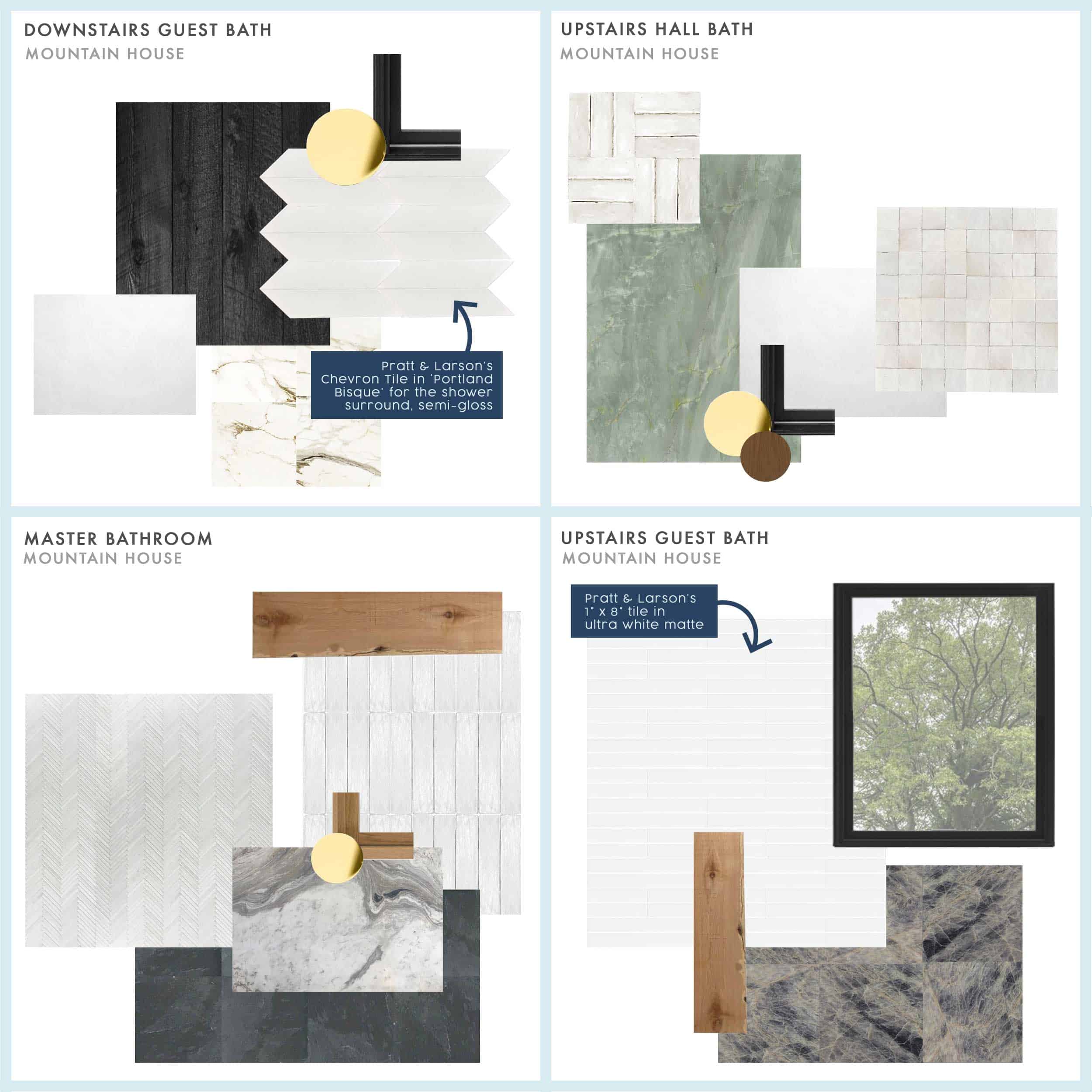 Tile Selection Mountain House Moodboard