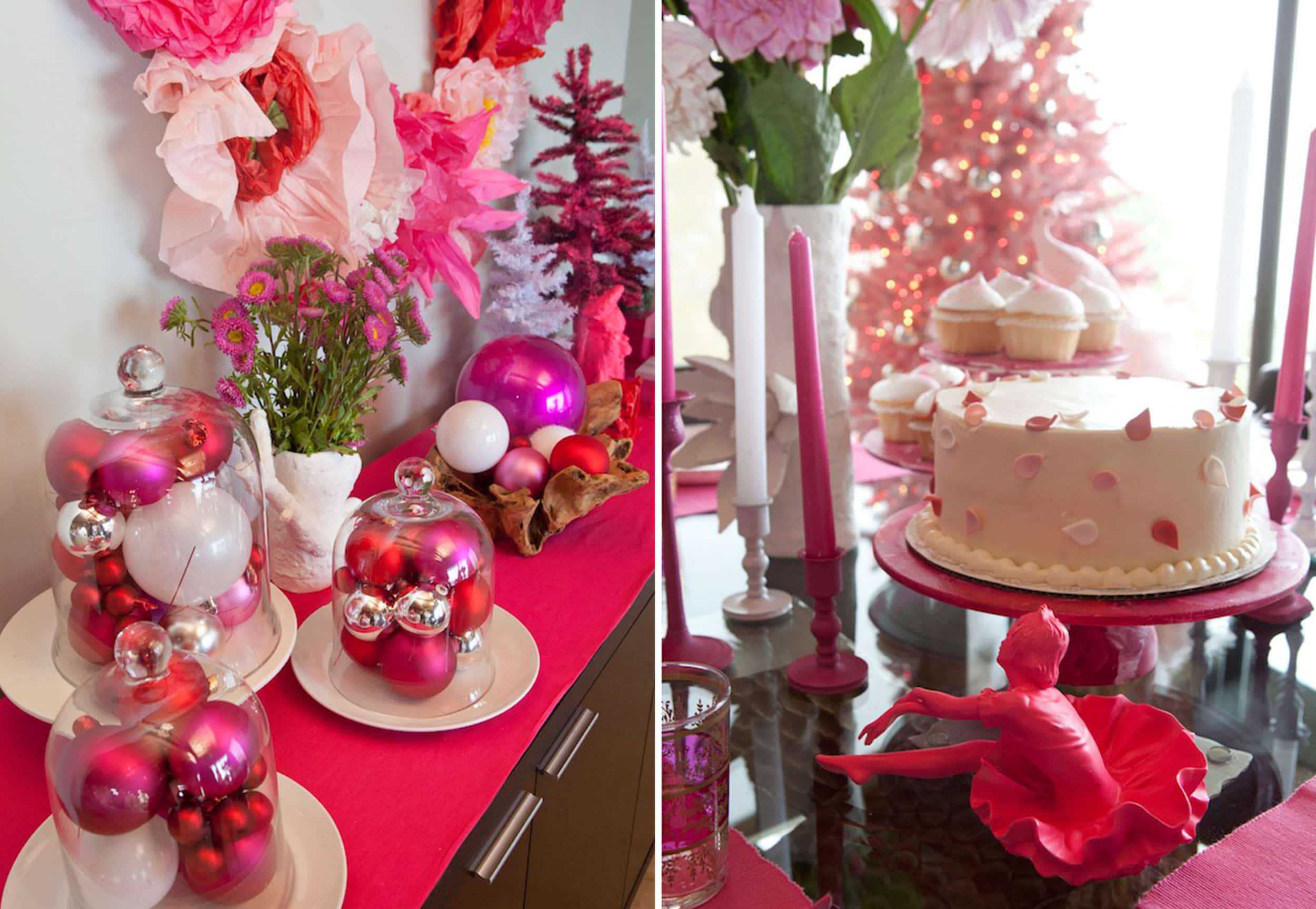 Emily Henderson Weird Holiday Celebrity Hot Pink Table