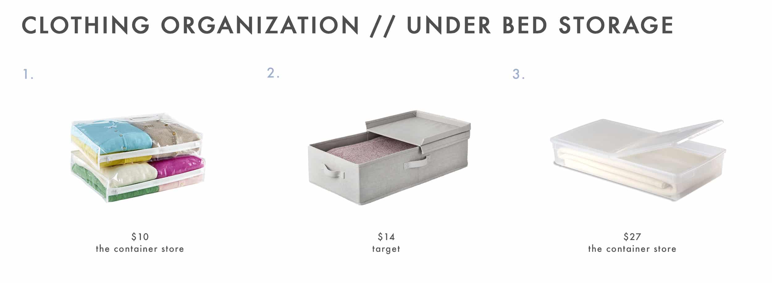 Closet Storage Products Under Bed