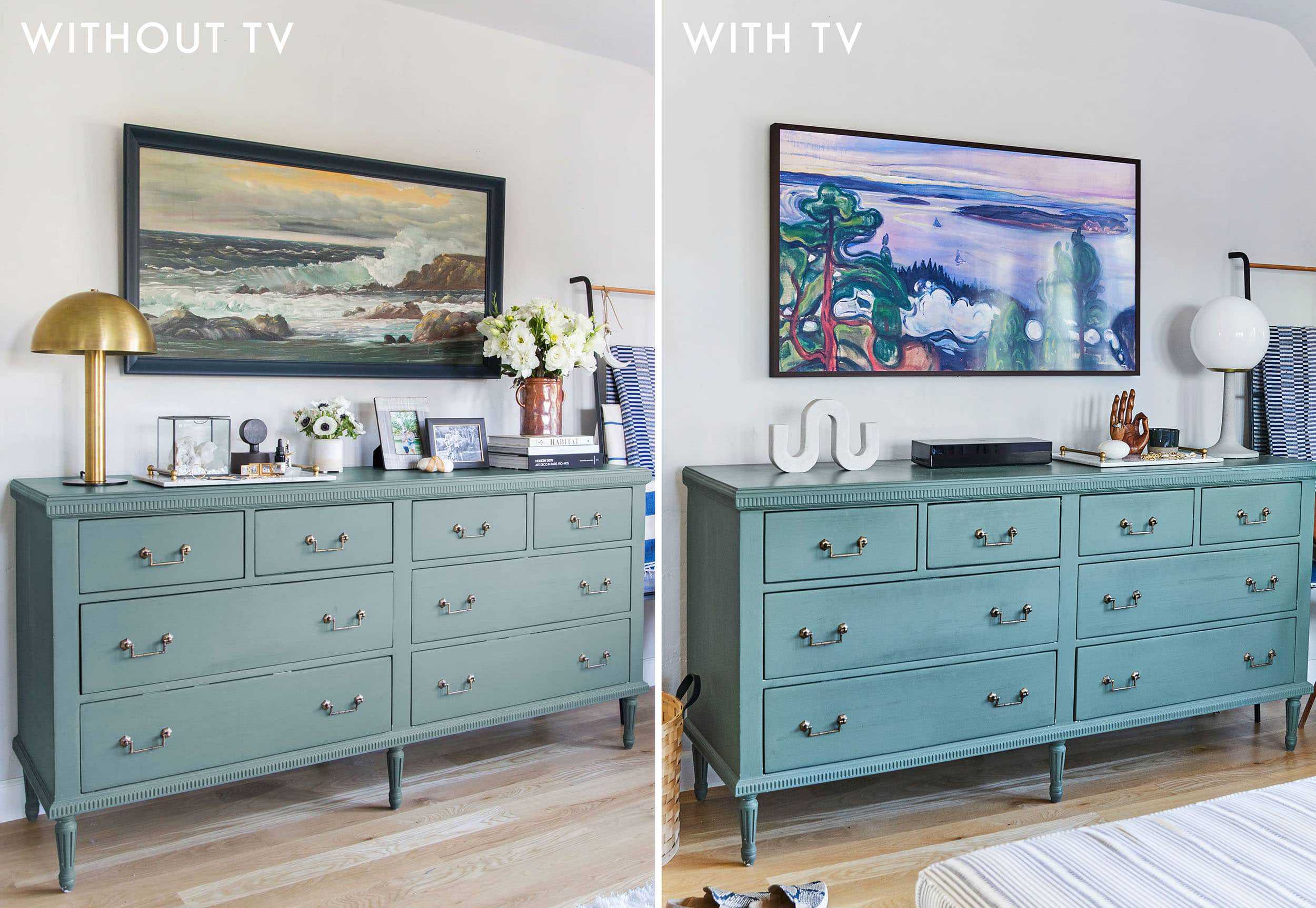 Emily Henderon Bedroom Update With Tv Tv Side By Side