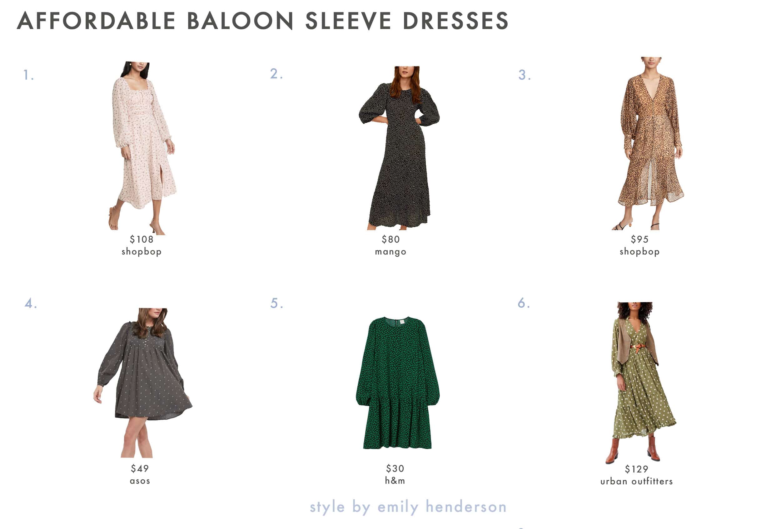 Emily Henderson Spring Dresses Baloon Sleeve Copy