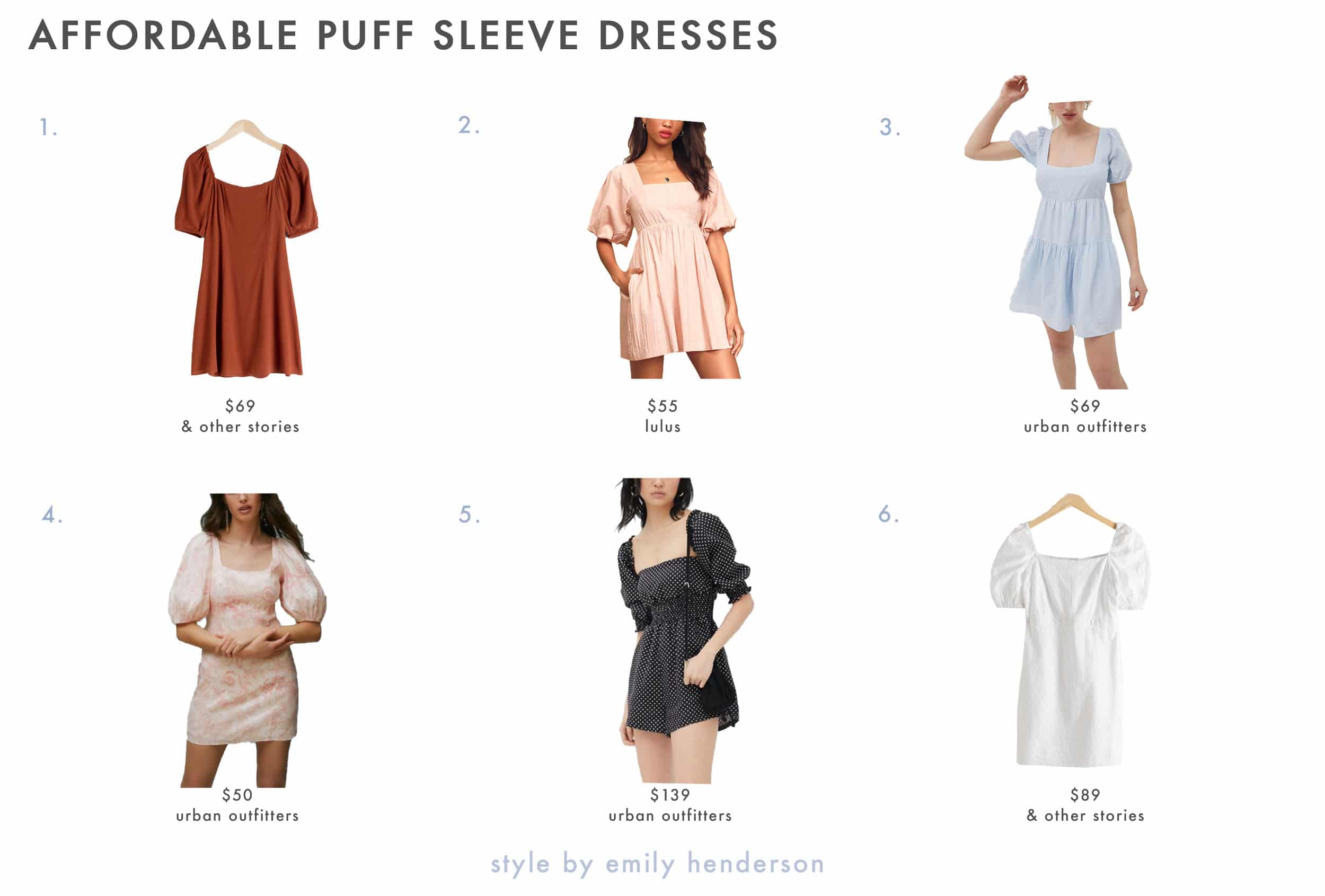 Emily Henderson Spring Dresses Puff Sleeve