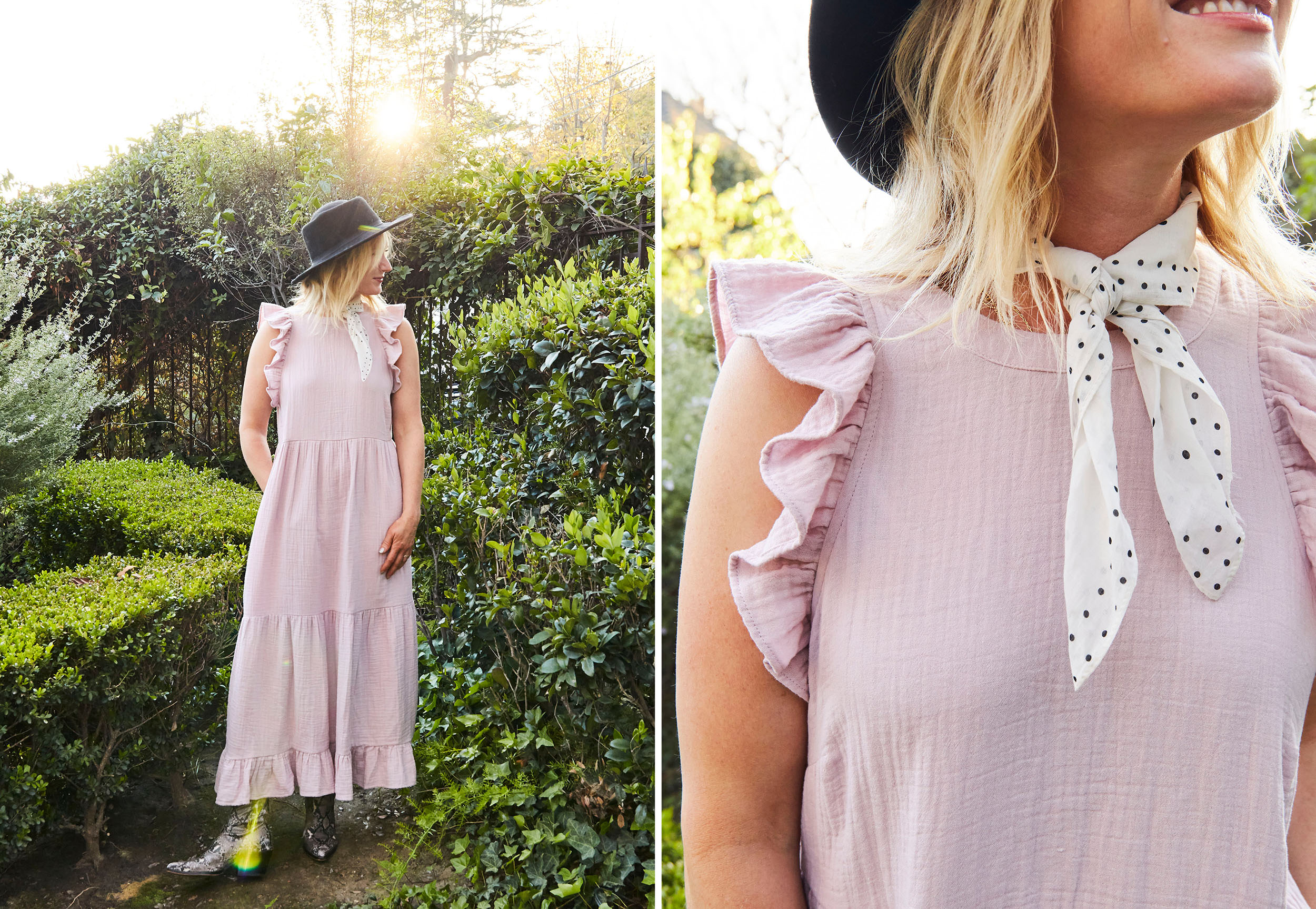 Emily Henderson Affordable Spring Dresses Pink Side By Side