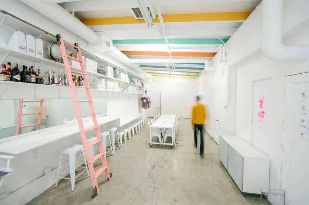 striped ceiling different colors