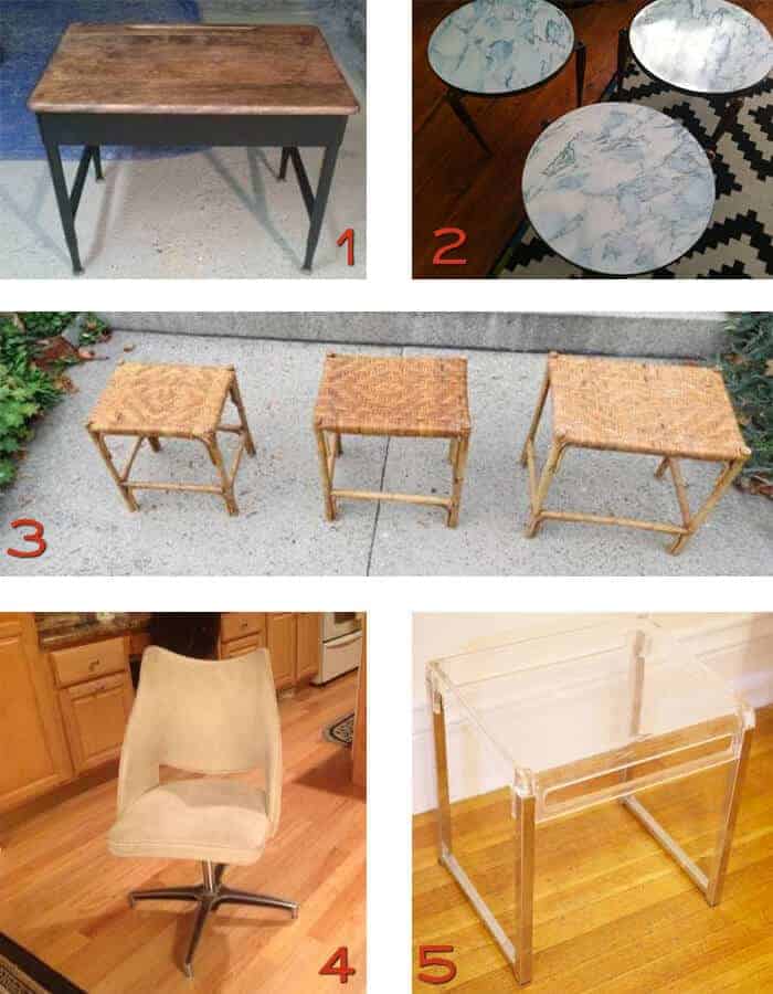 Boston Craigslist Vintage Desk and tables
