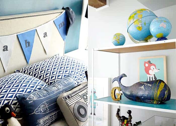 Boys Bedroom_Blue_Emily Henderson_Grey_Art_Side by Side