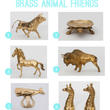 vintage brass zoo
