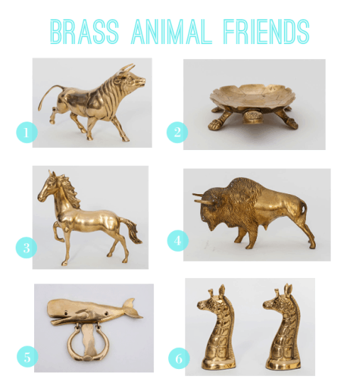 vintage brass zoo