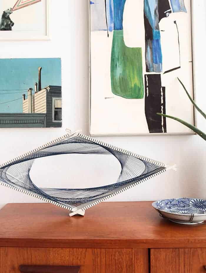 Credenza_4 Ways_Gallery Wall Pottery Succulents Woven Art_Mid Century Modern Eclectic 2