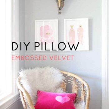 DIY Embossed Pillow