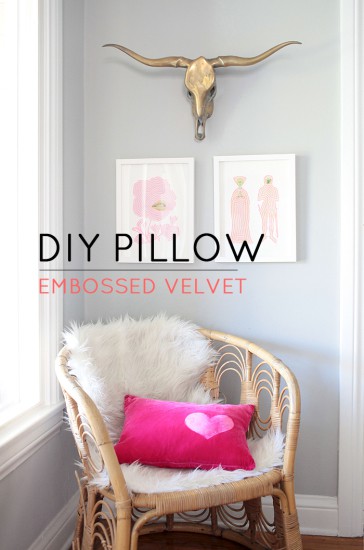 DIY Embossed Pillow