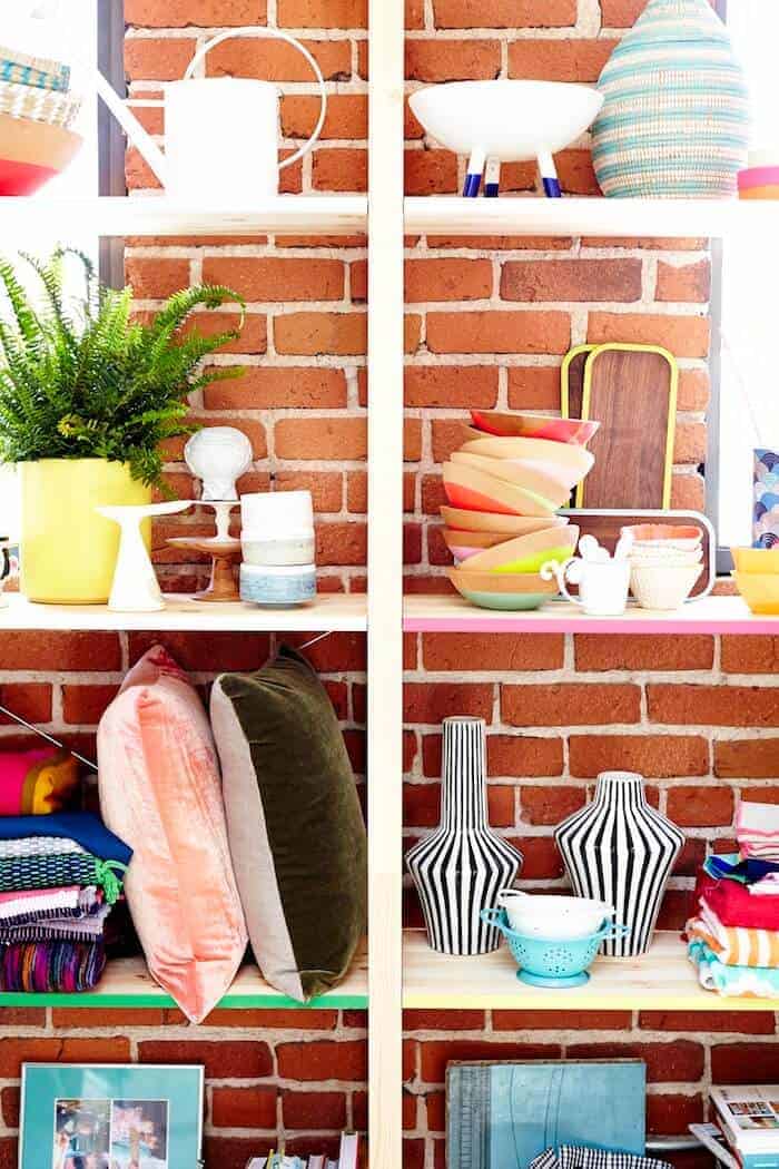painted shelving