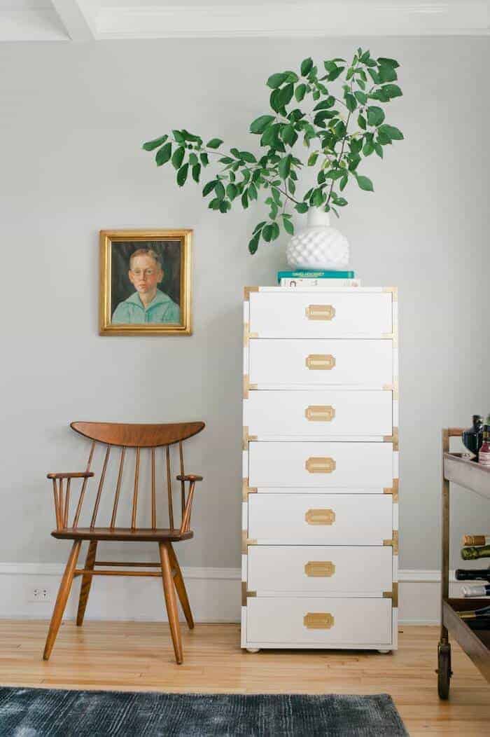 white campaign dresser