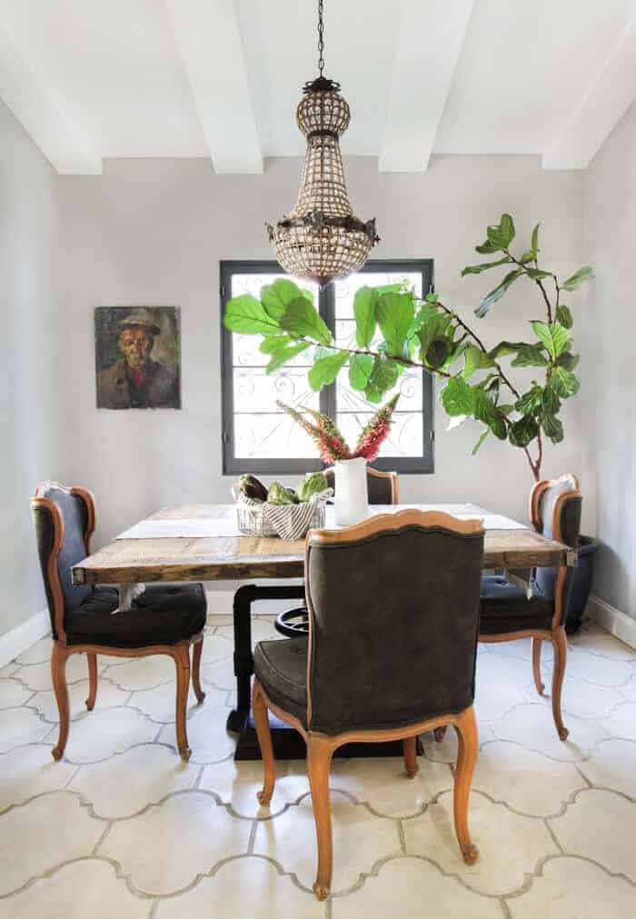 Emily-Henderson_French-Rustic-Dining-Room-Crystal-Chandelier-Concrete-Tile-California-Casual_overall