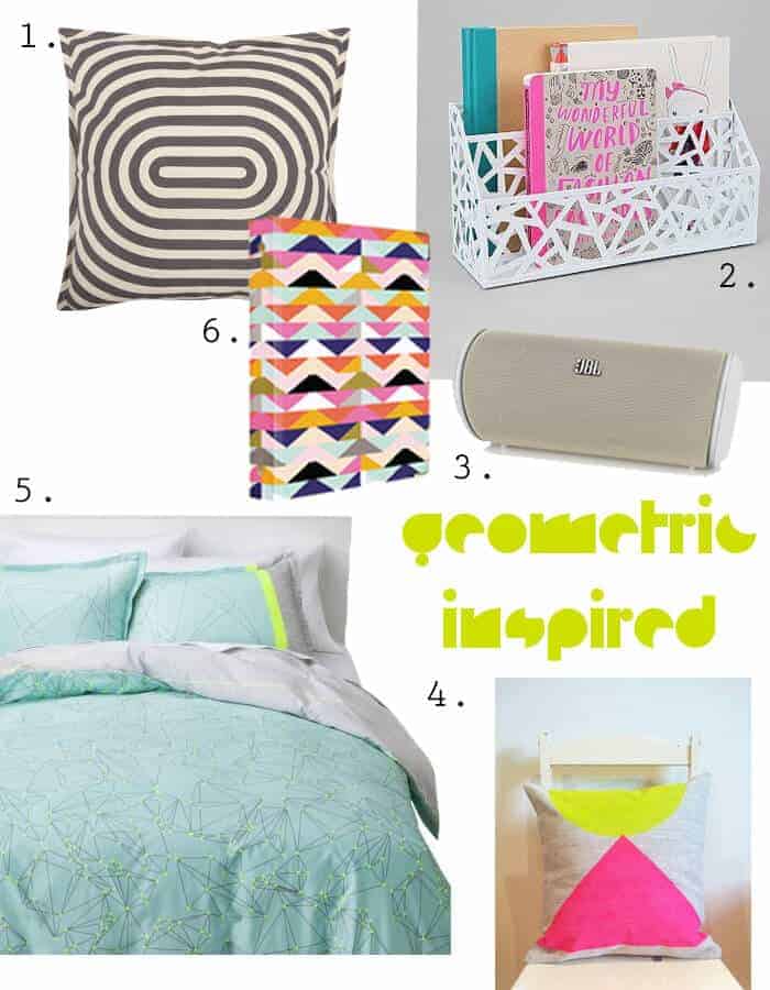 Geo Inspired Dorm Room Round Up Part 2