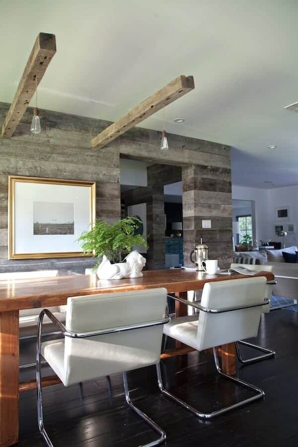 rustic modern dining room