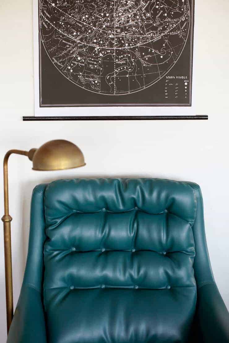 teal tufted