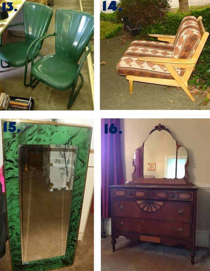 Lawn chairs Dresser and Mirror