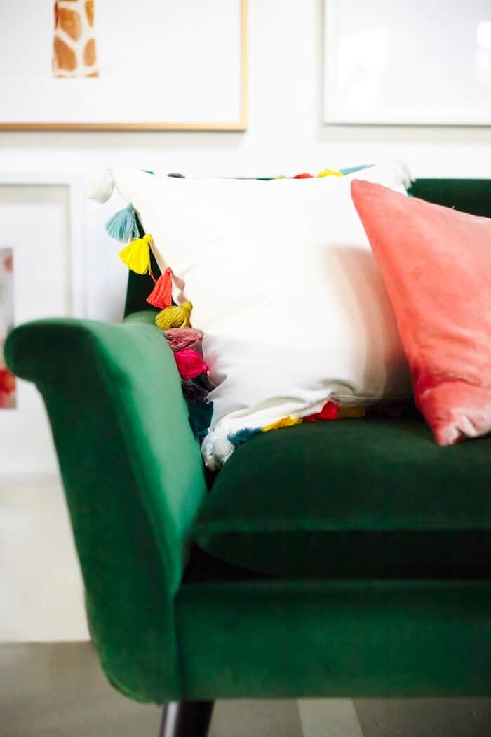 velvet sofa