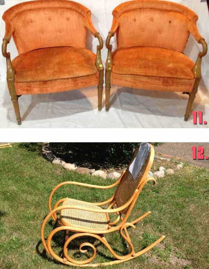 Minneapolis Craigslist vintage chairs and rocker