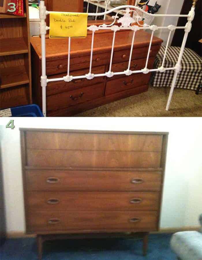 NOLA craigslist iron bed and mcm dresser