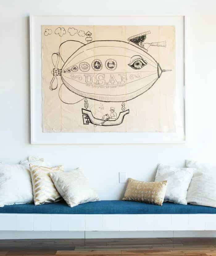Pillows_ Bench Midcentury Modern Emily Henderson_Metallics Gold White Silver copy