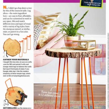 Redbook August DIY Slab Side Table