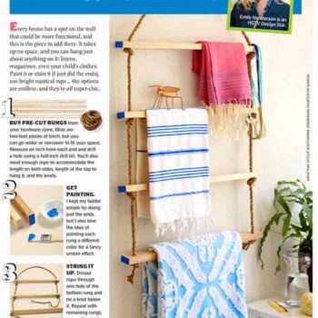 Redbook July DIY Towel Ladder