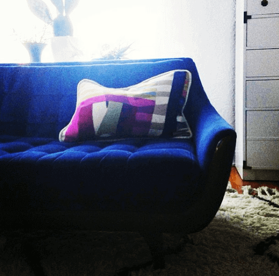 navy sofa