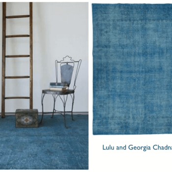 blue overdyed rug