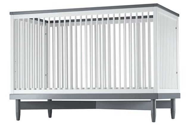 gray crib