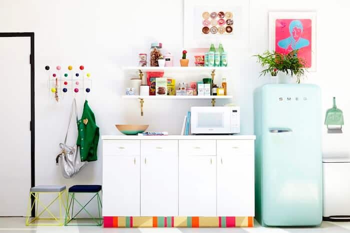 green smeg fridge