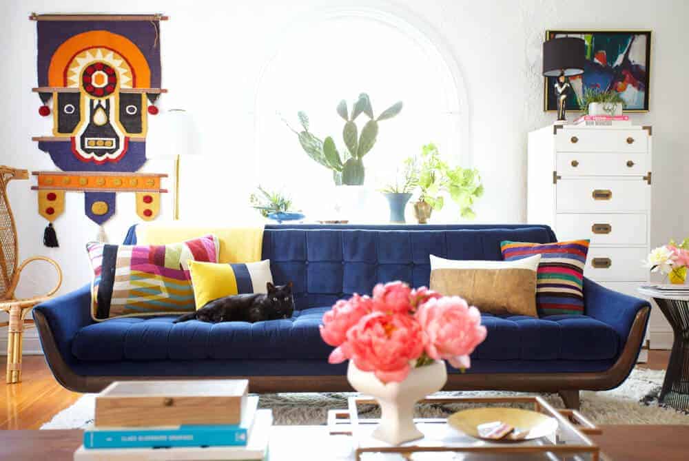 blue gold room