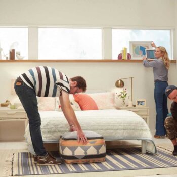 Target Emily Henderson_bedroom_whiteblue orange casual calm styling