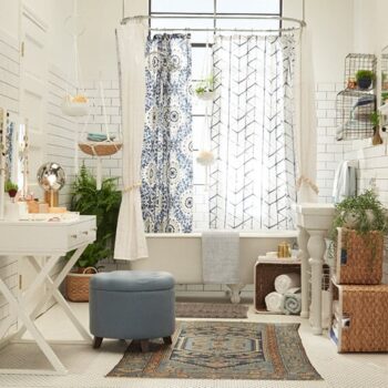 Target_Emily Henderson_Bathroom_Blue White Green Eclectic Bohemian_full view