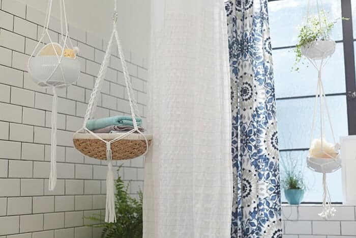 Target_Emily Henderson_Bathroom_Blue White Green Eclectic Bohemian_storage baskets