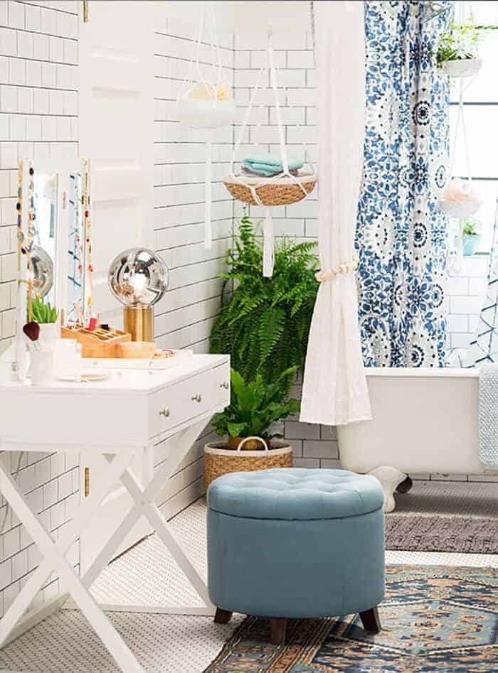 Target_Emily Henderson_Bathroom_Blue White Green Eclectic Bohemian_vanity5