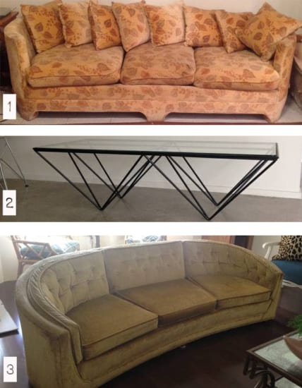 Vegas CL vintage sofas and table